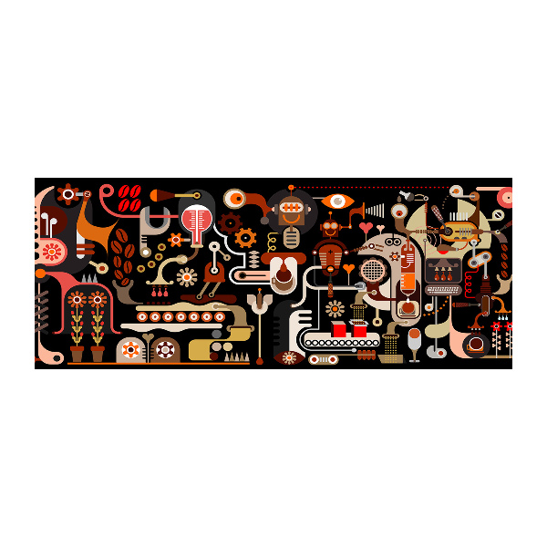 Acrylglas-Druck Kaffeeproduktion