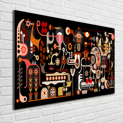 Acrylglas-Druck Kaffeeproduktion