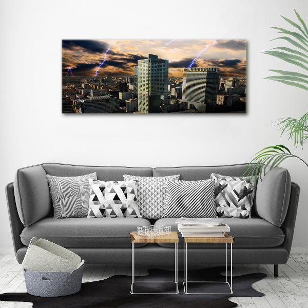 Acrylglas-Druck Sturm über Warschau