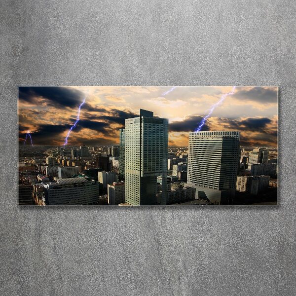 Acrylglas-Druck Sturm über Warschau