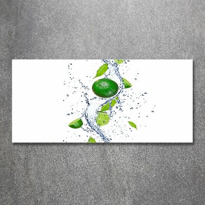 Bild auf Acrylglas Limetten und Wasser