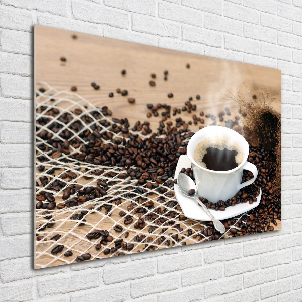 Acrylglas-Druck Kaffee und Kaffeebohnen