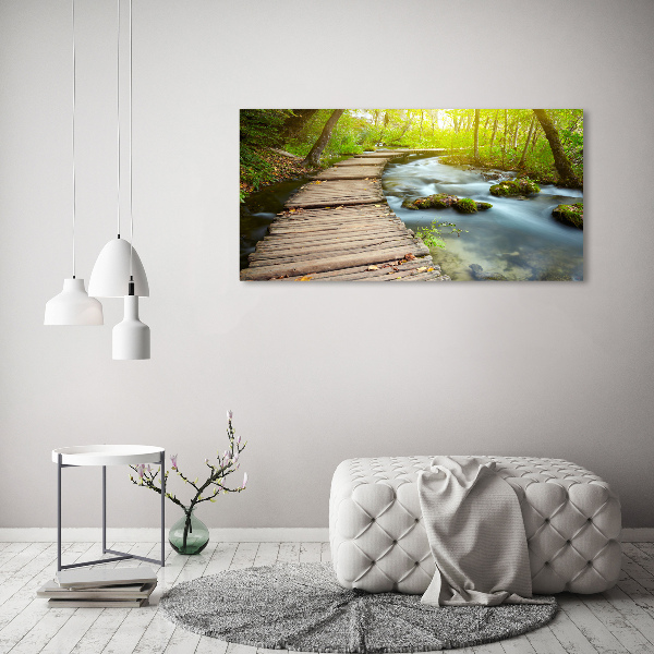 Acrylbild Fotodruck Weg am Fluss