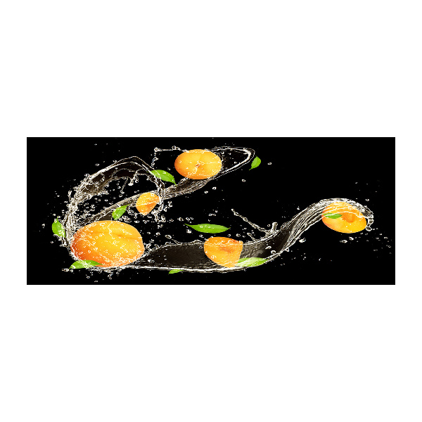 Acrylglas-Druck Aprikosen und Wasser