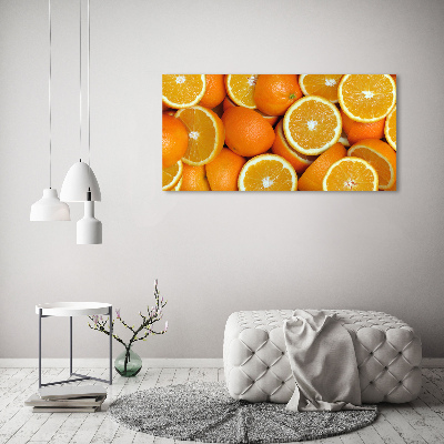 Acrylbild Fotodruck Orangenhälften