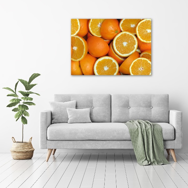 Acrylbild Fotodruck Orangenhälften