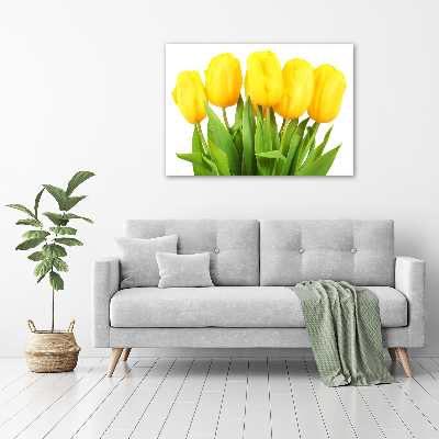 Foto auf Acryl Gelbe Tulpen