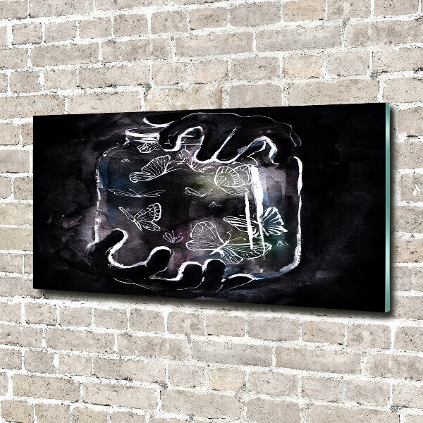 Acrylbild Fotodruck Schmetterlinge im Glas