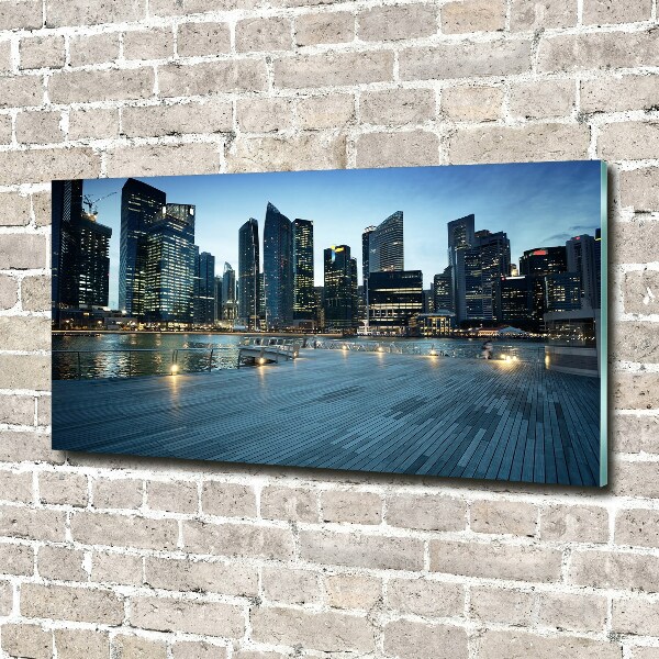 Bild auf Acrylglas Singapur bei Nacht