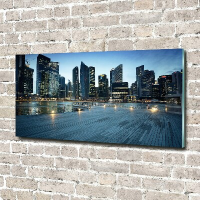Bild auf Acrylglas Singapur bei Nacht