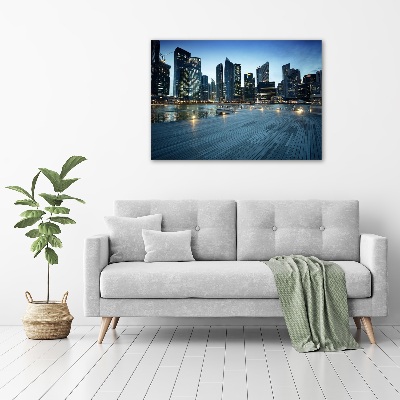 Bild auf Acrylglas Singapur bei Nacht