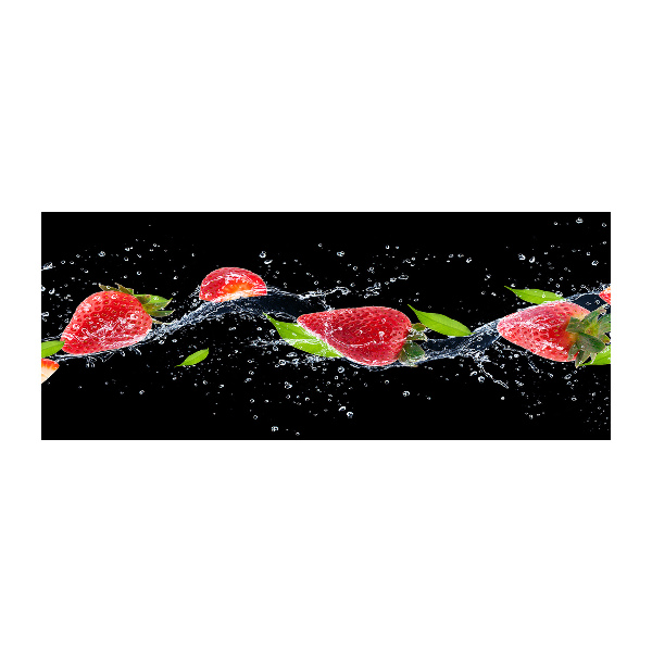 Bild auf Acrylglas Erdbeeren und Wasser