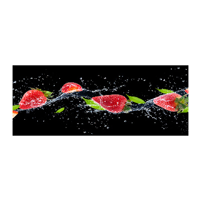 Bild auf Acrylglas Erdbeeren und Wasser