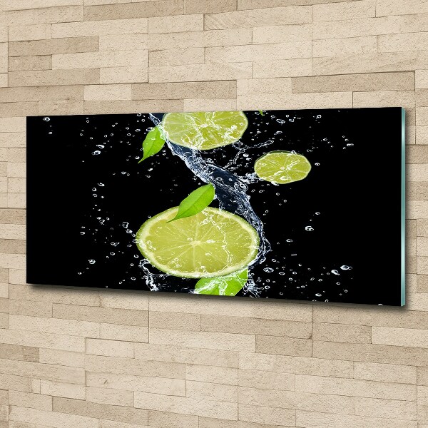 Acrylbild Fotodruck Limetten und Wasser