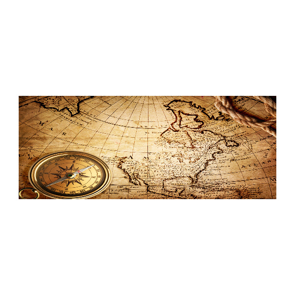 Bild auf Acrylglas Kompass auf der Karte