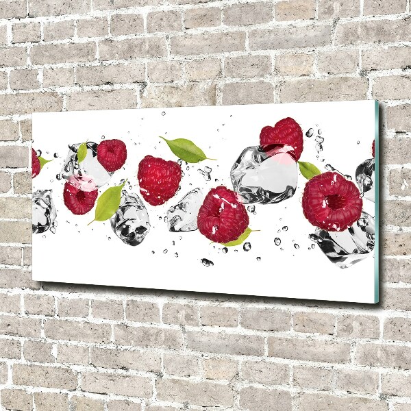 Bild auf Acrylglas Himbeere und Wasser