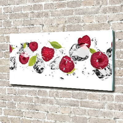 Bild auf Acrylglas Himbeere und Wasser