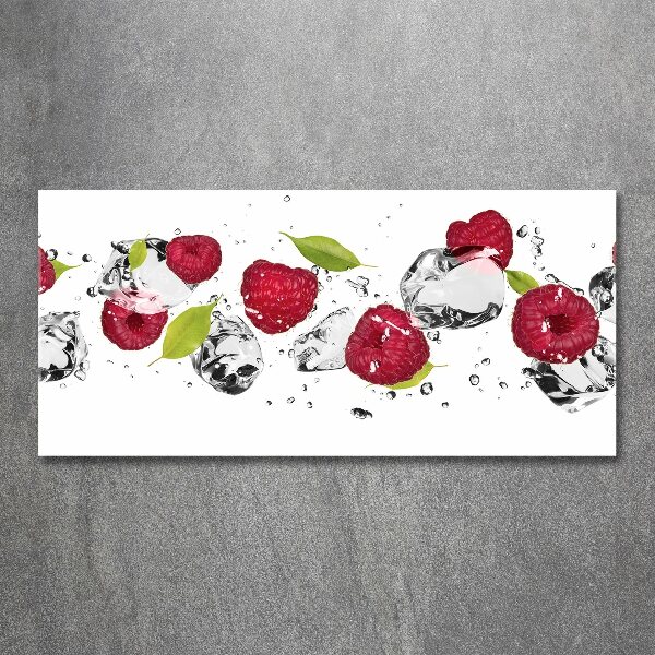 Bild auf Acrylglas Himbeere und Wasser