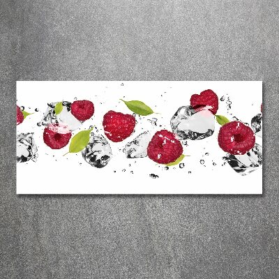 Bild auf Acrylglas Himbeere und Wasser