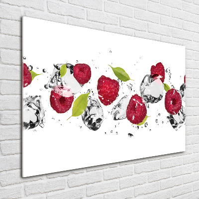Bild auf Acrylglas Himbeere und Wasser