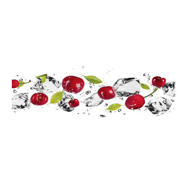Acrylbild Fotodruck Kirschen und Wasser