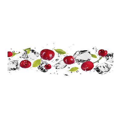 Acrylbild Fotodruck Kirschen und Wasser