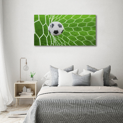 Acrylbild Fotodruck Der Ball ist im Tor
