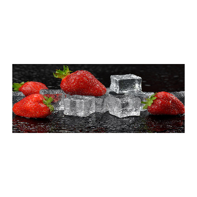 Foto auf Acryl Erdbeeren mit Eis