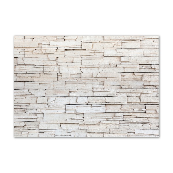 Acrylbild Fotodruck Weiße Steinmauer