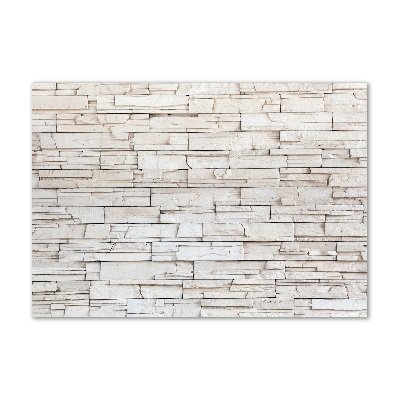 Acrylbild Fotodruck Weiße Steinmauer