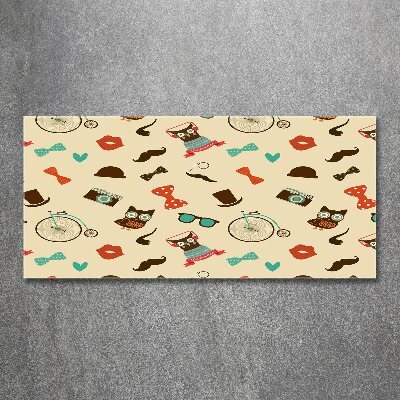 Foto auf Acryl Hipster-Eulen