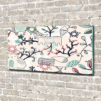 Acrylglas-Druck Tiere und Blumen