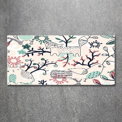 Acrylglas-Druck Tiere und Blumen