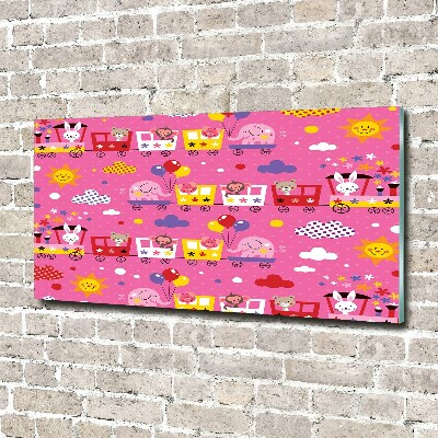 Bild auf Acrylglas Tiere im Zug