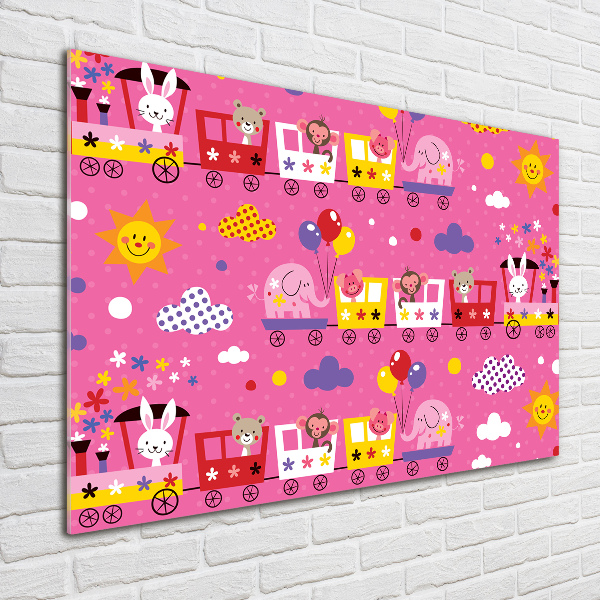 Bild auf Acrylglas Tiere im Zug