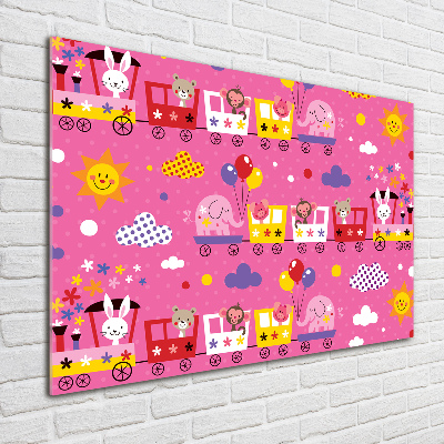 Bild auf Acrylglas Tiere im Zug