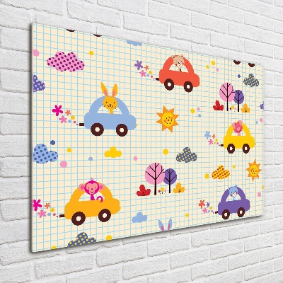 Acrylbild Fotodruck Spielzeugautos