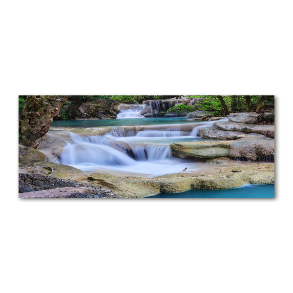 Acrylbild Fotodruck Wasserfall im Wald