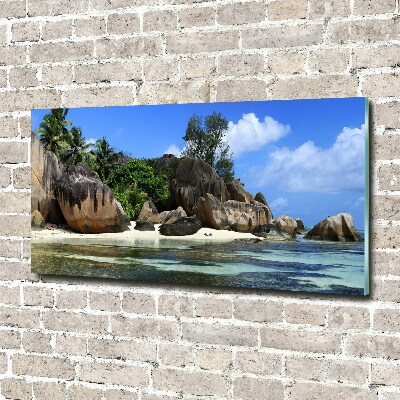 Foto auf Acryl Seychellen-Panorama