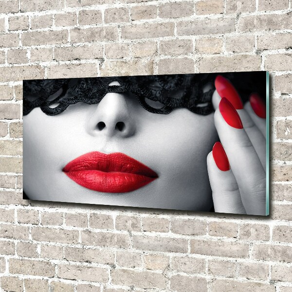 Acrylbild Fotodruck Spitzenmaske