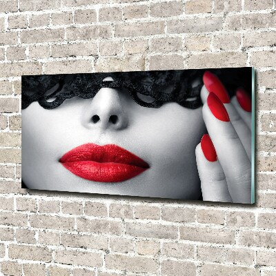 Acrylbild Fotodruck Spitzenmaske