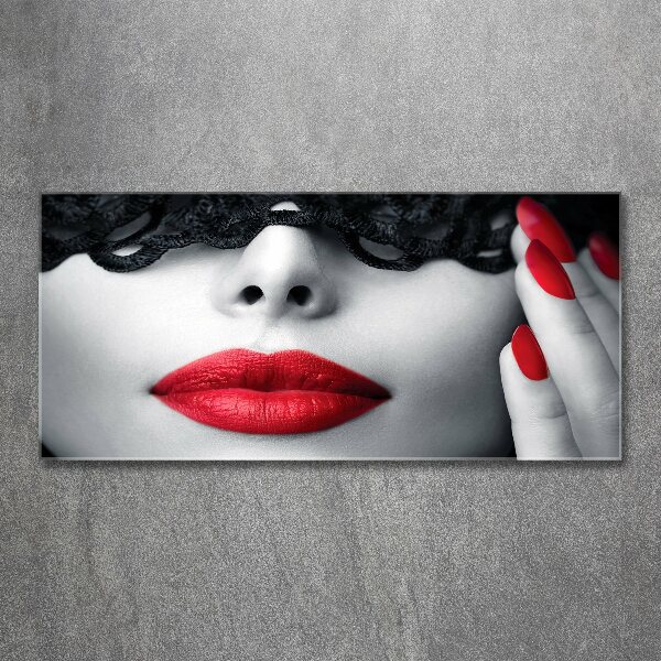 Acrylbild Fotodruck Spitzenmaske