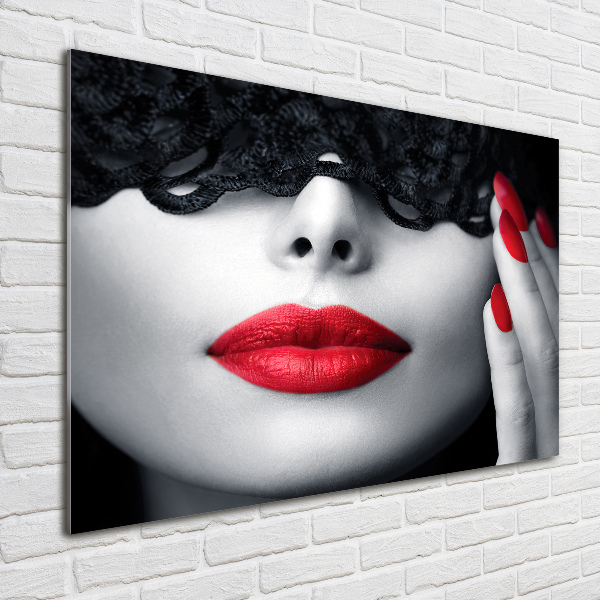 Acrylbild Fotodruck Spitzenmaske