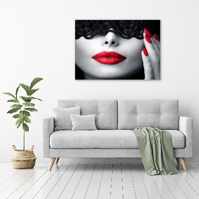 Acrylbild Fotodruck Spitzenmaske