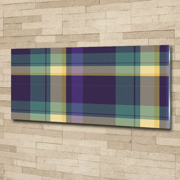 Acrylbild Fotodruck karierte Textur