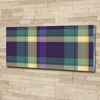 Acrylbild Fotodruck karierte Textur