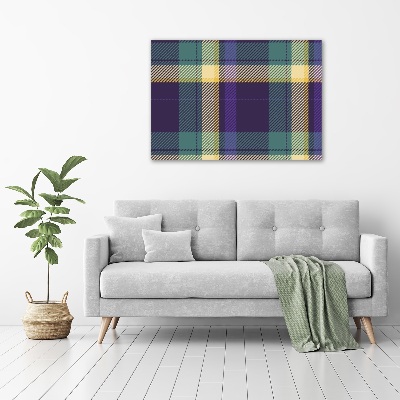 Acrylbild Fotodruck karierte Textur