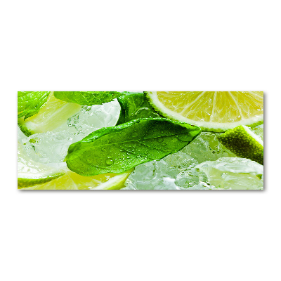 Acrylglas-Druck Limette mit Eis
