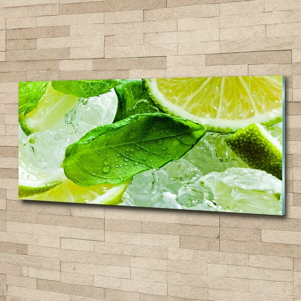 Acrylglas-Druck Limette mit Eis