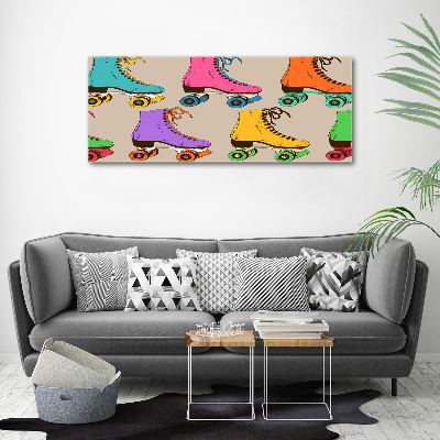 Acrylbild Fotodruck Bunte Rollschuhe